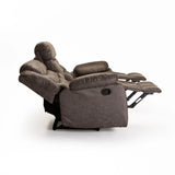 YAZ LUXURY FABRIC 3 SEATER RECLINER- GREY