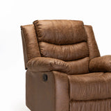 YAZ LUXURY FABRIC ARMCHAIR RECLINER - BROWN