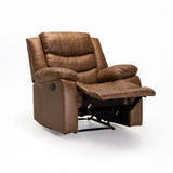 YAZ LUXURY FABRIC ARMCHAIR RECLINER - BROWN