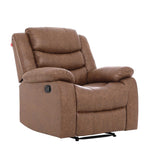 YAZ LUXURY FABRIC ARMCHAIR RECLINER - BROWN