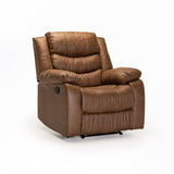 YAZ LUXURY FABRIC ARMCHAIR RECLINER - BROWN