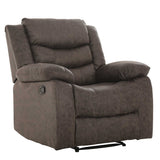 YAZ LUXURY FABRIC ARMCHAIR RECLINER - GREY