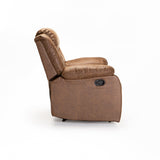 YAZ LUXURY FABRIC ARMCHAIR RECLINER - BROWN