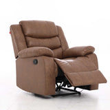 YAZ LUXURY FABRIC ARMCHAIR RECLINER - BROWN