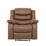 YAZ LUXURY FABRIC ARMCHAIR RECLINER - BROWN