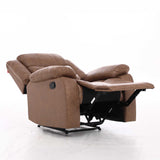 YAZ LUXURY FABRIC ARMCHAIR RECLINER - BROWN