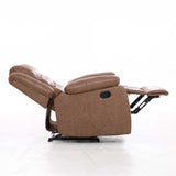 YAZ LUXURY FABRIC ARMCHAIR RECLINER - BROWN