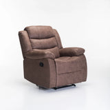 YUZI LUXURY FABRIC ARMCHAIR RECLINER - TAN