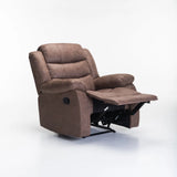 YUZI LUXURY FABRIC ARMCHAIR RECLINER - TAN