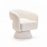 ZARA FABRIC SWIVEL CHAIR - OATMEAL