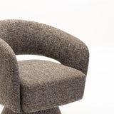 ZARA FABRIC SWIVEL CHAIR - COFFEE