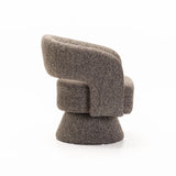 ZARA FABRIC SWIVEL CHAIR - COFFEE