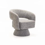 ZARA FABRIC SWIVEL CHAIR - GREY