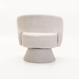 ZARA FABRIC SWIVEL CHAIR - OATMEAL