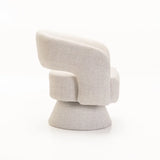 ZARA FABRIC SWIVEL CHAIR - OATMEAL