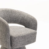 ZARA FABRIC SWIVEL CHAIR - GREY