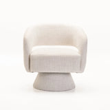 ZARA FABRIC SWIVEL CHAIR - OATMEAL