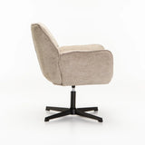 ZARI FABRIC SWIVEL CHAIR - OATMEAL