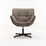 ZARI FABRIC SWIVEL CHAIR - DARK GREY