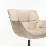 ZARI FABRIC SWIVEL CHAIR - OATMEAL