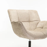 ZARI FABRIC SWIVEL CHAIR - OATMEAL