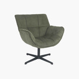 ZARI FABRIC SWIVEL CHAIR - GREEN