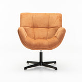 ZARI FABRIC SWIVEL CHAIR - RUST