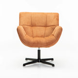 ZARI FABRIC SWIVEL CHAIR - RUST