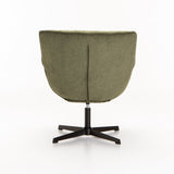 ZARI FABRIC SWIVEL CHAIR - GREEN