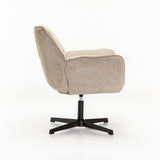 ZARI FABRIC SWIVEL CHAIR - OATMEAL