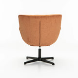 ZARI FABRIC SWIVEL CHAIR - RUST