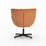 ZARI FABRIC SWIVEL CHAIR - RUST