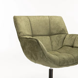 ZARI FABRIC SWIVEL CHAIR - GREEN