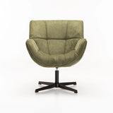 ZARI FABRIC SWIVEL CHAIR - GREEN