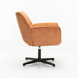 ZARI FABRIC SWIVEL CHAIR - RUST