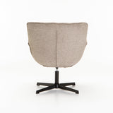 ZARI FABRIC SWIVEL CHAIR - OATMEAL