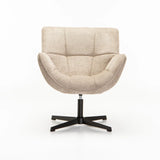 ZARI FABRIC SWIVEL CHAIR - OATMEAL