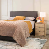 ZOE FABRIC SINGLE HEADBOARD - DARK GREY