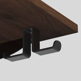 ELECTRIC ADJ SIT-STAND DESK-DARK WALNUT/BLACK