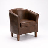 KELLY LEATHER TOUCH TUB ARMCHAIR
