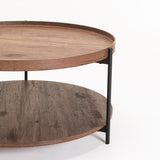 DAISY 80cm ROUND COFFEE TABLE - WALNUT