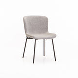 INDIE BOUCLÉ FABRIC DINING CHAIR - GREY