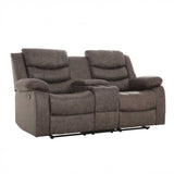 YAZ LUXURY FABRIC 2 SEATER CONSOLE RECLINER