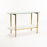 AMORE 120cm CONSOLE - GOLD / WHITE MARBLE