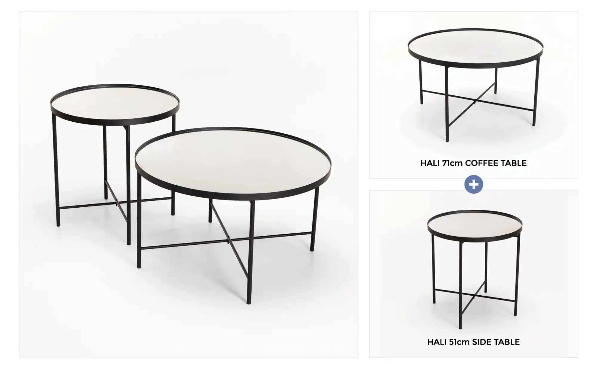 HALI SIDE TABLE & COFFEE TABLE COMBO
